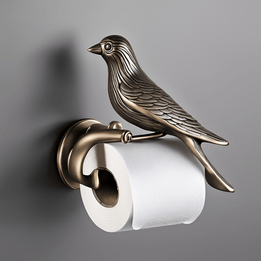 Bird Paper Holder Antique Brass - Luxury-Decorative Brass Hardware