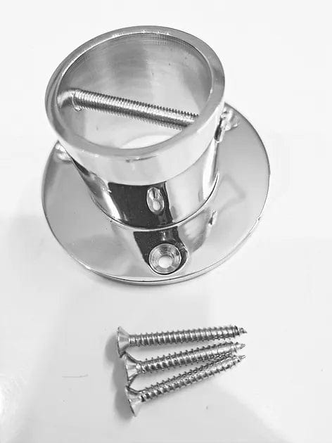 Rope Cup End Chrome Finish - Luxury-Decorative Brass Hardware